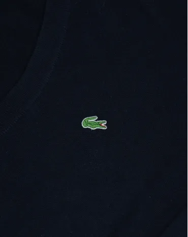 JERSEY CUELLO V LACOSTE HOMBRE AZUL MARINO