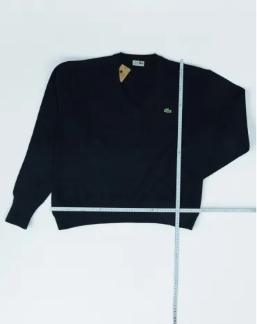 JERSEY CUELLO V LACOSTE HOMBRE AZUL MARINO
