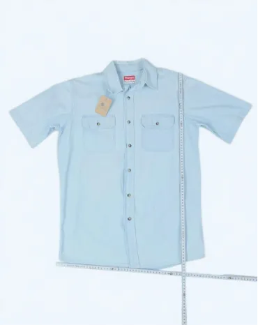 CAMISA VAQUERA MANGA CORTA WRANGLER HOMBRE AZUL CLARO
