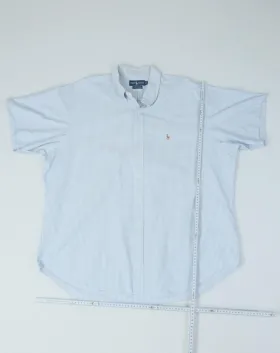 CAMISA RALPH LAUREN HOMBRE AZUL CELESTE RAYAS BLANCAS