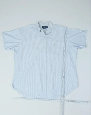 CAMISA RALPH LAUREN HOMBRE AZUL CELESTE RAYAS BLANCAS