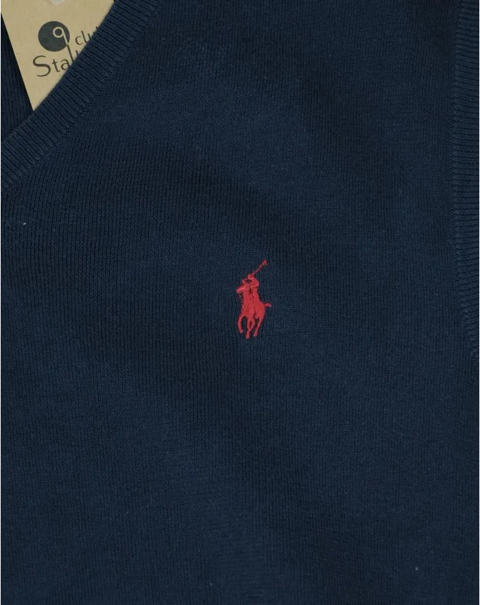 CHALECO PUNTO POLO RALPH LAUREN HOMBRE AZUL MARINO