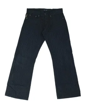 PANTALÓN VAQUERO ARMANI JEANS UNISEX NEGRO RAYAS BLANCAS