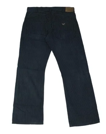 PANTALÓN VAQUERO ARMANI JEANS UNISEX NEGRO RAYAS BLANCAS