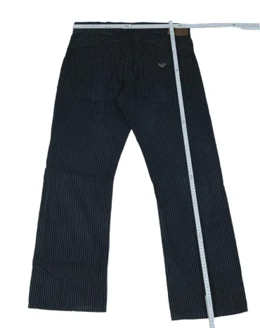 PANTALÓN VAQUERO ARMANI JEANS UNISEX NEGRO RAYAS BLANCAS