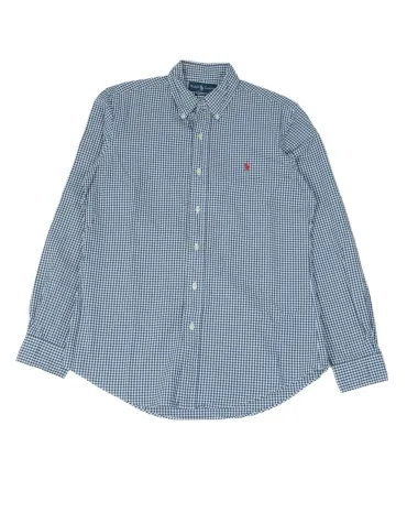 CAMISA RALPH LAUREN HOMBRE AZUL MARINO Y BLANCO