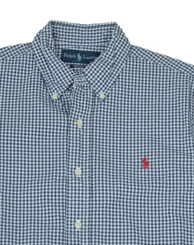 CAMISA RALPH LAUREN HOMBRE AZUL MARINO Y BLANCO