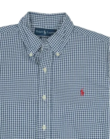 CAMISA RALPH LAUREN HOMBRE AZUL MARINO Y BLANCO