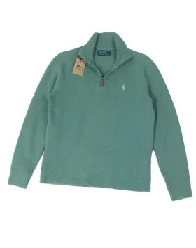 SUDADERA MEDIA CREMALLERA POLO RALPH LAUREN HOMBRE VERDE SALVIA