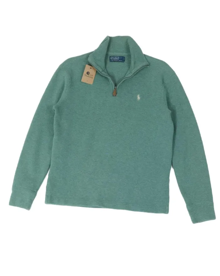 SUDADERA MEDIA CREMALLERA POLO RALPH LAUREN HOMBRE VERDE SALVIA