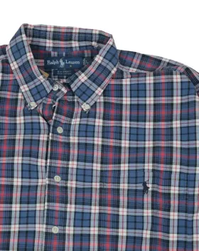 CAMISA RALPH LAUREN HOMBRE AZUL MARINO Y ROJO A CUADROS