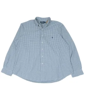 CAMISA POLO RALPH LAUREN HOMBRE BLANCO Y AZUL