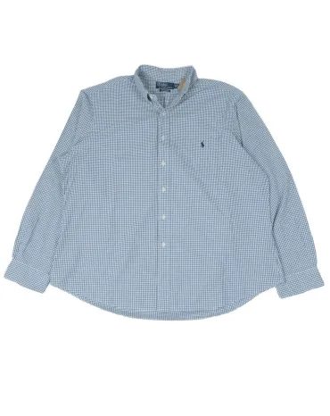 CAMISA POLO RALPH LAUREN HOMBRE BLANCO Y AZUL