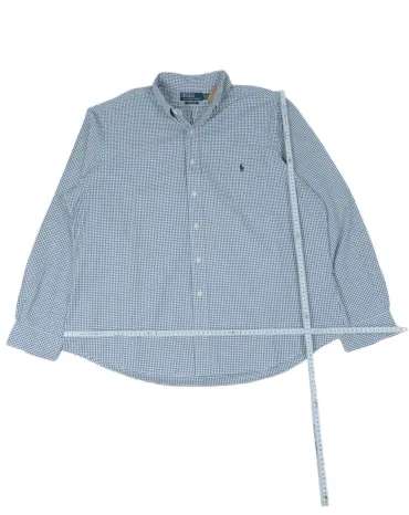 CAMISA POLO RALPH LAUREN HOMBRE BLANCO Y AZUL