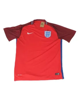 CAMISETA FÚTBOL INGLATERRA 2014-2015 NIKE ROJO Y BURDEOS