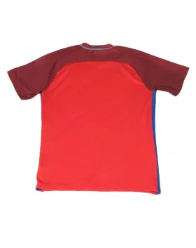 CAMISETA FÚTBOL INGLATERRA 2014-2015 NIKE ROJO Y BURDEOS