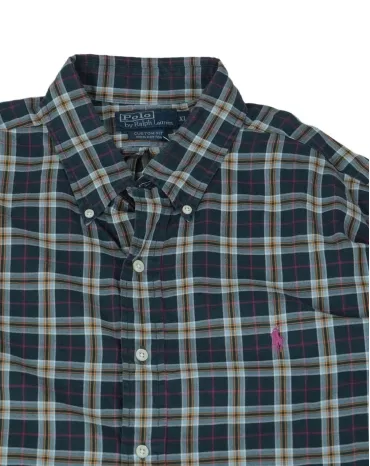 CAMISA DE CUADROS RALPH LAUREN HOMBRE AZUL MARINO