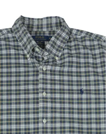 CAMISA POLO RALPH LAUREN HOMBRE AZUL MARINO Y GRIS