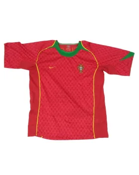 CAMISETA FÚTBOL PORTUGAL 2004-2005 NIKE ROJO Y VERDE