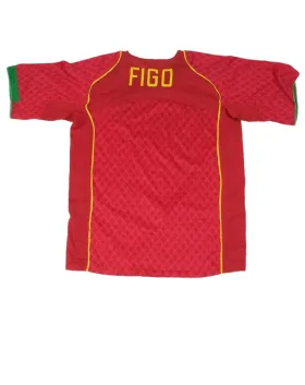 CAMISETA FÚTBOL PORTUGAL 2004-2005 NIKE ROJO Y VERDE