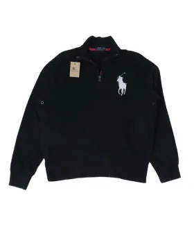 SUDADERA MEDIA CREMALLERA POLO RALPH LAUREN HOMBRE NEGRO
