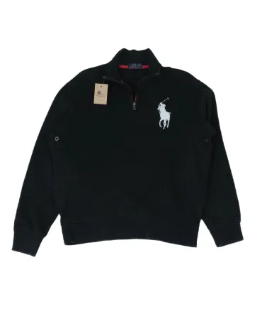 SUDADERA MEDIA CREMALLERA POLO RALPH LAUREN HOMBRE NEGRO