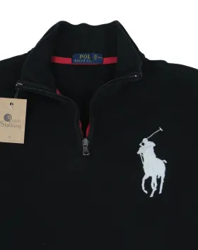 SUDADERA MEDIA CREMALLERA POLO RALPH LAUREN HOMBRE NEGRO