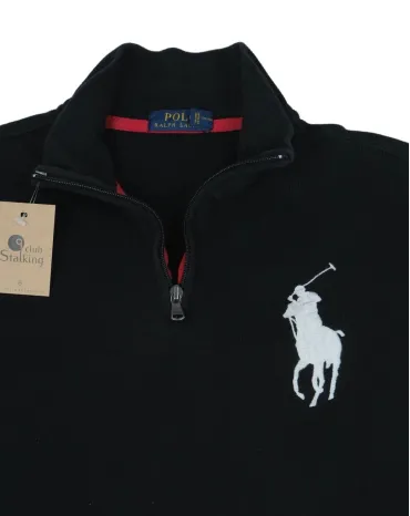 SUDADERA MEDIA CREMALLERA POLO RALPH LAUREN HOMBRE NEGRO