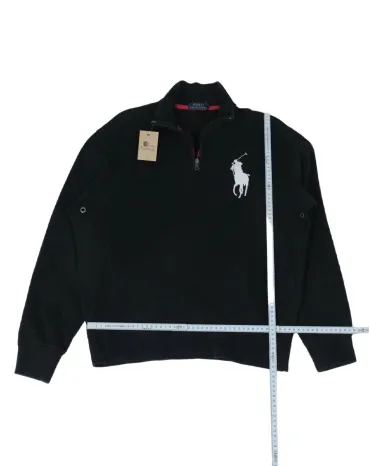 SUDADERA MEDIA CREMALLERA POLO RALPH LAUREN HOMBRE NEGRO
