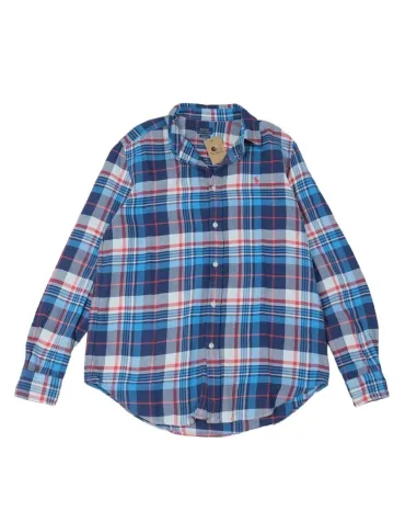 CAMISA POLO RALPH LAUREN HOMBRE AZUL A CUADROS