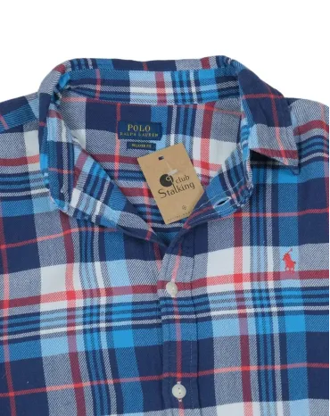 CAMISA POLO RALPH LAUREN HOMBRE AZUL A CUADROS