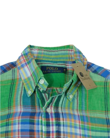 CAMISA POLO RALPH LAUREN HOMBRE VERDE MULTICOLOR