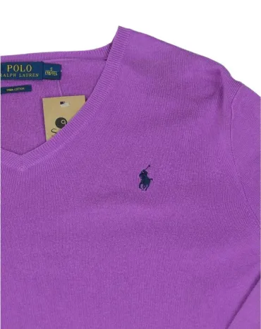 JERSEY CUELLO V POLO RALPH LAUREN HOMBRE LILA
