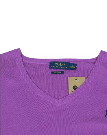 JERSEY CUELLO V POLO RALPH LAUREN HOMBRE LILA