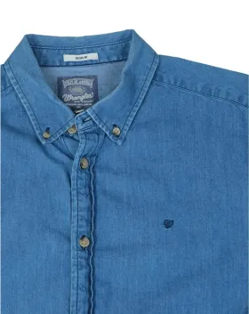 CAMISA VAQUERA WRANGLER HOMBRE AZUL DENIM