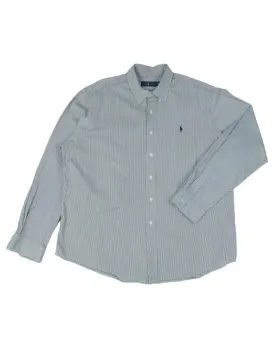 CAMISA RALPH LAUREN HOMBRE BLANCA RAYAS AZUL MARINO