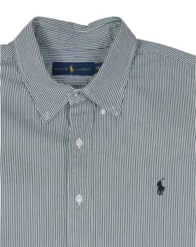CAMISA RALPH LAUREN HOMBRE BLANCA RAYAS AZUL MARINO