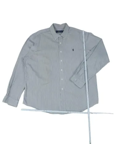 CAMISA RALPH LAUREN HOMBRE BLANCA RAYAS AZUL MARINO