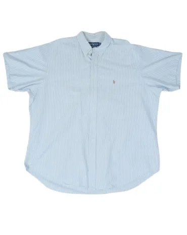 CAMISA RALPH LAUREN HOMBRE AZUL CELESTE RAYAS BLANCAS