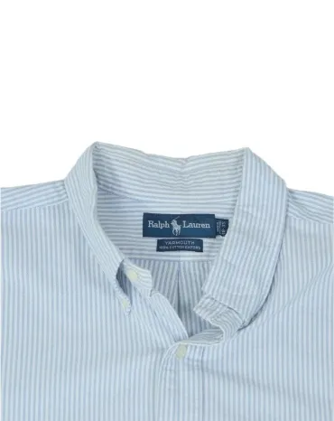 CAMISA RALPH LAUREN HOMBRE AZUL CELESTE RAYAS BLANCAS