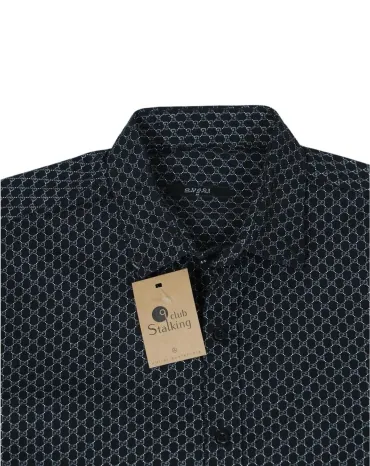 CAMISA GUCCI HOMBRE NEGRA ESTAMPADA