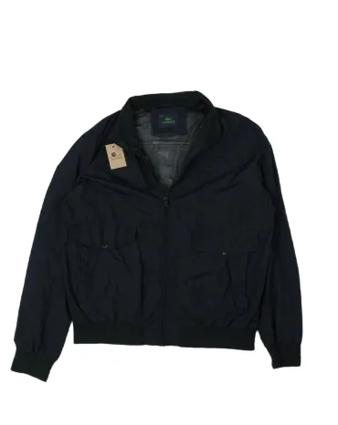 CAZADORA BOMBER LACOSTE HOMBRE NEGRO