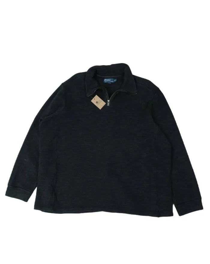 SUDADERA CUELLO ALTO CON CREMALLERA POLO RALPH LAUREN HOMBRE GRIS ANTRACITA