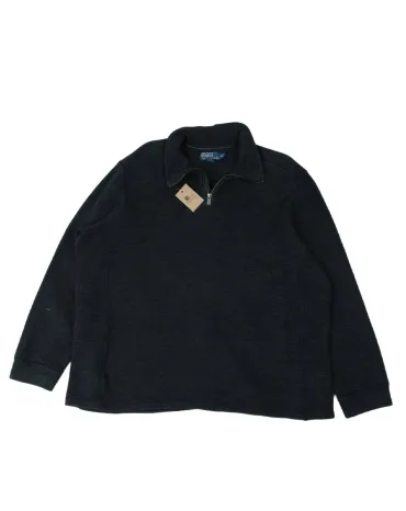 SUDADERA CUELLO ALTO CON CREMALLERA POLO RALPH LAUREN HOMBRE GRIS ANTRACITA