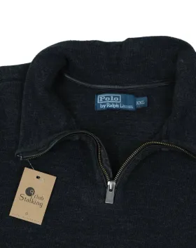 SUDADERA CUELLO ALTO CON CREMALLERA POLO RALPH LAUREN HOMBRE GRIS ANTRACITA