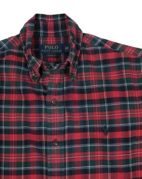 CAMISA POLO RALPH LAUREN HOMBRE ROJO TARTÁN