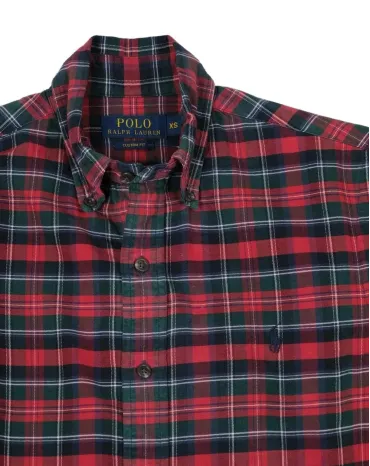 CAMISA POLO RALPH LAUREN HOMBRE ROJO TARTÁN