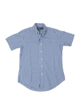CAMISA MANGA CORTA POLO RALPH LAUREN HOMBRE AZUL Y BLANCO