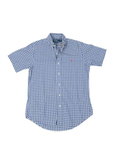 CAMISA MANGA CORTA POLO RALPH LAUREN HOMBRE AZUL Y BLANCO