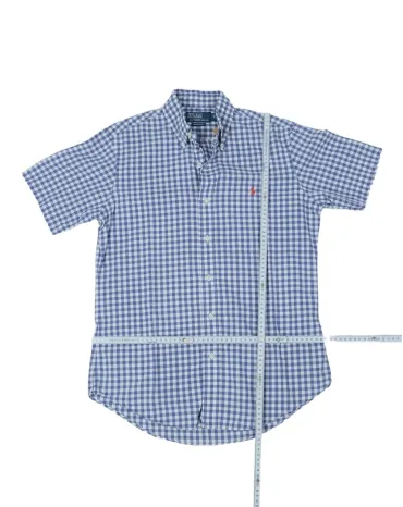 CAMISA MANGA CORTA POLO RALPH LAUREN HOMBRE AZUL Y BLANCO